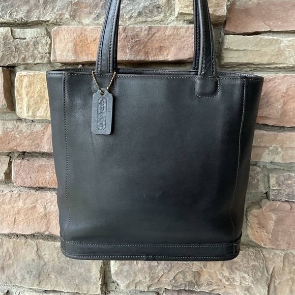 Coach Handbags - Coach Vintage 9305 Bleeker Duffel Black Leather Bag